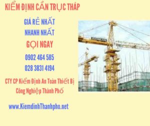 Hình ảnh kiểm định Cần trục tháp