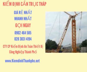 Hình ảnh kiểm định Cần trục tháp