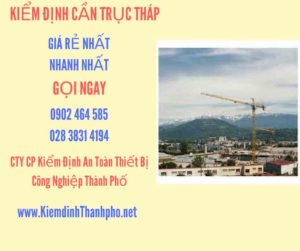 Hình ảnh kiểm định Cần trục tháp