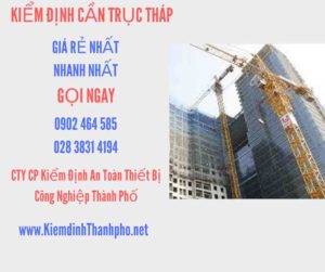 Hình ảnh kiểm định Cần trục tháp