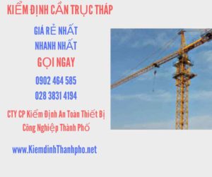 Hình ảnh kiểm định Cần trục tháp