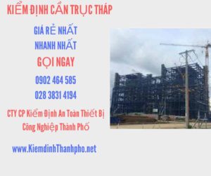 Hình ảnh kiểm định Cần trục tháp