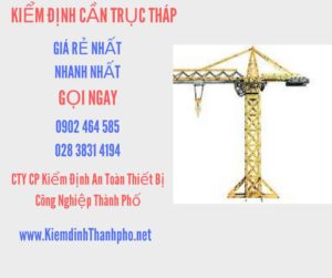 Hình ảnh kiểm định Cần trục tháp