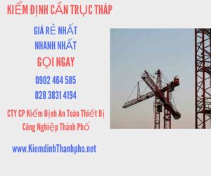 Hình ảnh kiểm định Cần trục tháp