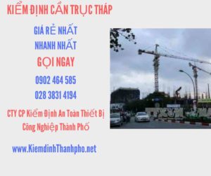 Hình ảnh kiểm định Cần trục tháp