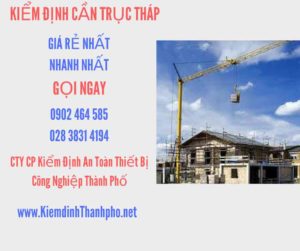 Hình ảnh kiểm định Cần trục tháp