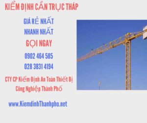 Hình ảnh kiểm định Cần trục tháp