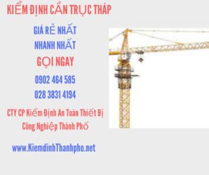 Hình ảnh kiểm định Cần trục tháp