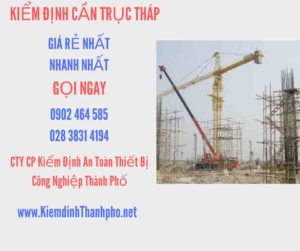 Hình ảnh kiểm định Cần trục tháp