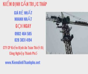 Hình ảnh kiểm định Cần trục tháp