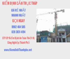 Hình ảnh kiểm định Cần trục tháp