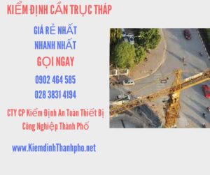 Hình ảnh kiểm định Cần trục tháp