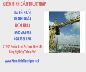 Hình ảnh kiểm định Cần trục tháp