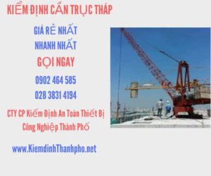 Hình ảnh kiểm định Cần trục tháp