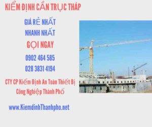 Hình ảnh kiểm định Cần trục tháp