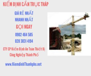 Hình ảnh kiểm định Cần trục tháp