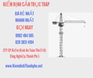 Hình ảnh kiểm định Cần trục tháp