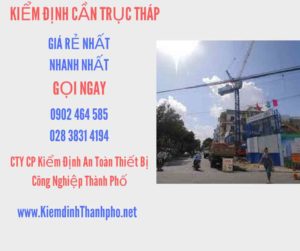 Hình ảnh kiểm định Cần trục tháp