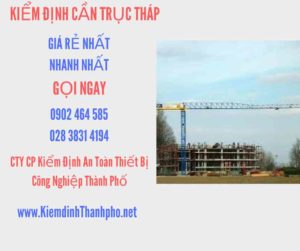 Hình ảnh kiểm định Cần trục tháp