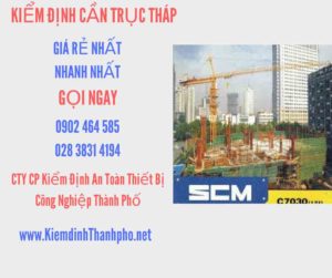 Hình ảnh kiểm định Cần trục tháp