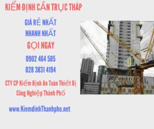 Hình ảnh kiểm định Cần trục tháp