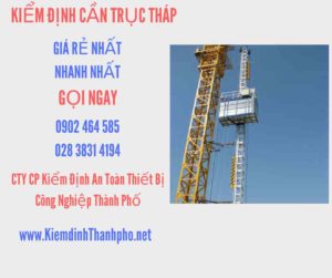 Hình ảnh kiểm định Cần trục tháp