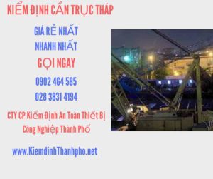 Hình ảnh kiểm định Cần trục tháp