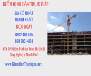 Hình ảnh kiểm định Cần trục tháp