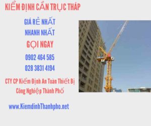 Hình ảnh kiểm định Cần trục tháp