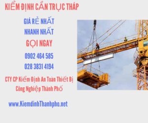 Hình ảnh kiểm định Cần trục tháp