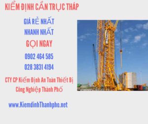 Hình ảnh kiểm định Cần trục tháp