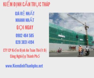 Hình ảnh kiểm định Cần trục tháp