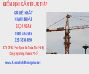 Hình ảnh kiểm định Cần trục tháp