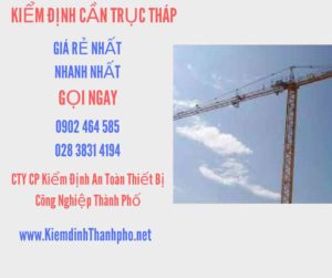 Hình ảnh kiểm định Cần trục tháp