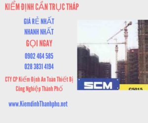 Hình ảnh kiểm định Cần trục tháp