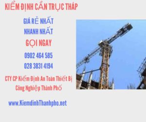 Hình ảnh kiểm định Cần trục tháp