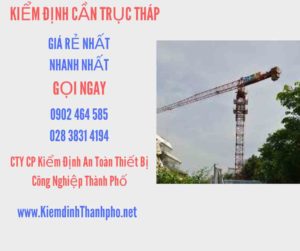 Hình ảnh kiểm định Cần trục tháp