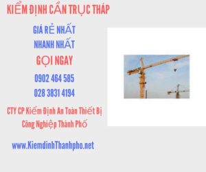 Hình ảnh kiểm định Cần trục tháp