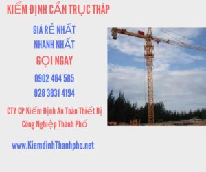 Hình ảnh kiểm định Cần trục tháp