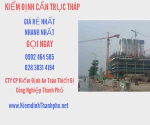 Hình ảnh kiểm định Cần trục tháp