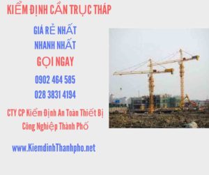 Hình ảnh kiểm định Cần trục tháp