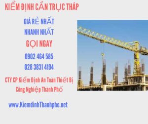 Hình ảnh kiểm định Cần trục tháp