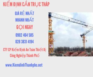 Hình ảnh kiểm định Cần trục tháp