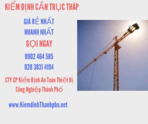 Hình ảnh kiểm định Cần trục tháp