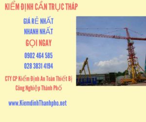 Hình ảnh kiểm định Cần trục tháp