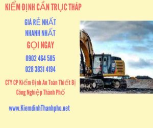 Hình ảnh kiểm định Cần trục tháp