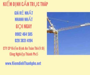 Hình ảnh kiểm định Cần trục tháp