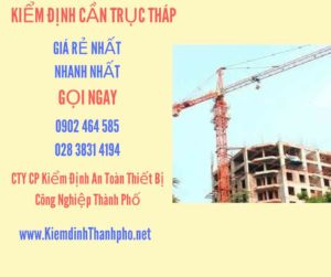 Hình ảnh kiểm định Cần trục tháp