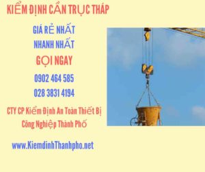 Hình ảnh kiểm định Cần trục tháp