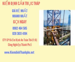 Hình ảnh kiểm định Cần trục tháp